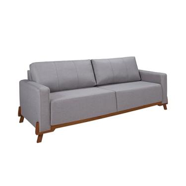 Imagem de Sofá Maldivas 2,00m Sala de Estar com Base de Madeira em Linho Moderno Casa Imperial Linho 199