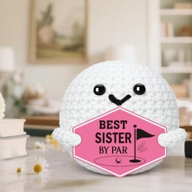 Imagem de Presente para irmã do irmão Sis - presentes de aniversário exclusivos para mulheres cunhada meia-irmã Natal elefante branco dia dos namorados formatura - presente positivo para decoração de golfe em