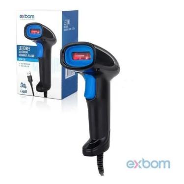 Imagem de Leitor de Código de Barras Laser USB EAN13 Boletos FEBRABAN - Exbom