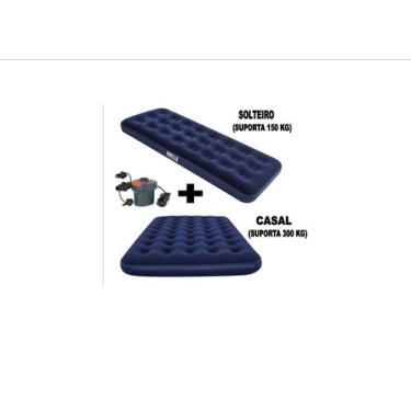 Imagem de Colchao Inflavel Casal com Colchao Inflavel Solteiro e Bomba de Ar Ele