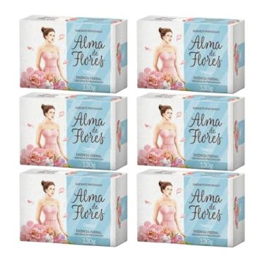 Imagem de Kit 6 Sabonete Alma de Flores Essência Herbal 130g
