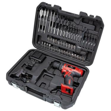 Imagem de Furadeira Parafusadeira 12V Bateria Bivolt 50Pcs Worker