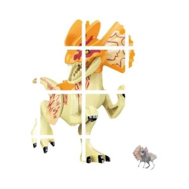 Imagem de Blocos De Montar De Dinossauros Jurássicos: Velociraptor, Triceratops,