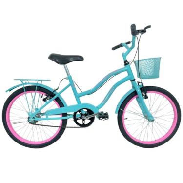 Imagem de Bicicleta Cissa 20 Infantil Retrô Feminina Azul Tifany