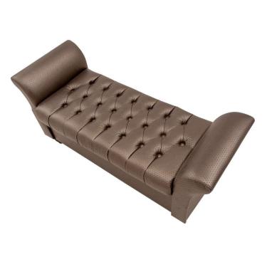 Imagem de Puff Baú Decorativo com Egeo 1,60 Marrom