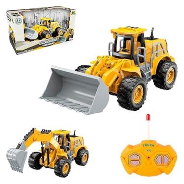 Imagem de Carrinho de Controle Remoto 7 Funções, Escavadeira Retroescavadeira Escala 1:22 Art Brink