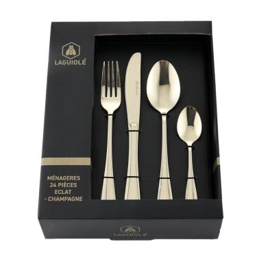 Imagem de Laguiole Conjunto De Talheres 24 Peças Eclat Champagne