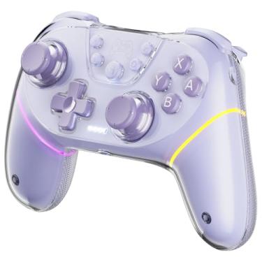 Imagem de BRHE Wireless Controllers for Switch,Controller for Nintendo Switch/Lite/OLED/Switch 2/Windows PC with Programmable/Vibration/Dual Turbo Funtion,Controller for Switch Pro Gamepad (purple)