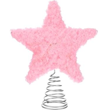 Imagem de Soulchen Enfeite de árvore de Natal com estrela de LED para decoração de festa de Natal (rosa)