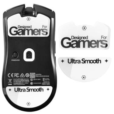 Imagem de immoenuc Patins de mouse de vidro para Razer Viper V3 Pro mouse pads macios duráveis finos 2.5D borda curva jogos mouse pés acessórios de substituição (branco)