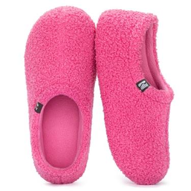 Imagem de RockDove Pantufa feminina de lã fechada nas costas, Rosa choque, 38