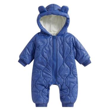 Imagem de Macacão de inverno Afunbaby recém-nascido, menina, menino, urso, azul 