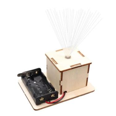 Imagem de Kit de experimentos científicos com luz LED de fibra óptica de madeira