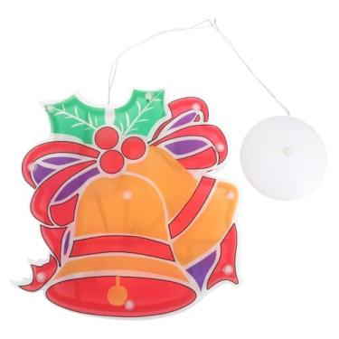 Imagem de Lâmpada decorativa com ventosa de Natal, design de sino, luz noturna festiva para exibição de janela, enfeite de feriado sem, para decoração de casa sazonal