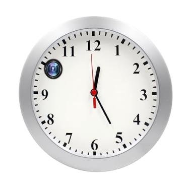 Imagem de XCOUI Relógio de parede com câmera de segurança, câmera babá HD 1080p com detecção de movimento, câmeras de relógio de 22 cm, sem necessidade de WiFi, sem áudio