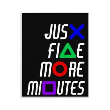 Imagem de Stupell Industries Arte de placa de parede Just Five Minutes Gamer Buttes, design de Kim Allen, 35,5 x 28,5 cm