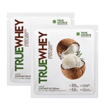 Imagem de 2x Sachê True Whey Proteína Coconut Ice Cream True Source 32g
