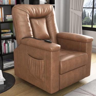 Imagem de Poltrona Elétrica Reclinável Roma Courino Montana Whisky