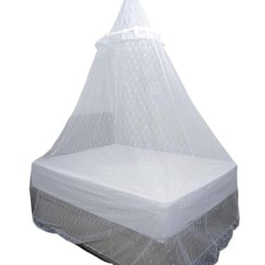 Imagem de Mosquiteiro, Mosquiteiro de Renda para Proteger de Insetos e Mosquitos Serve Nas Camas Casal Solteiro Queen, Largura 8,90 Metros Altura 2,90(Cor Branco)