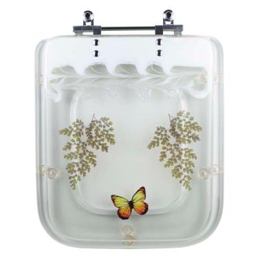 Imagem de Tampa De Vaso Decorada Borboleta Para Vaso Misti Icasa 6lpf