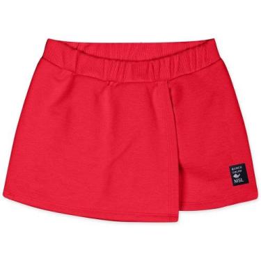 Imagem de Short-Saia Com Aroma Moletom Infantil Feminino Marisol - 2P, 2P, Verme