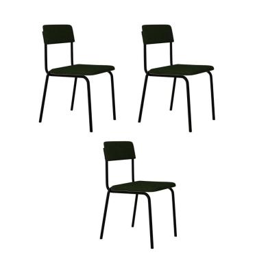 Imagem de Cadeira Fit Fixa C/4 Pes 475 X 505 X 810 Mm C/3 Un. Klee Verde Musgo Klee Verde Musgo