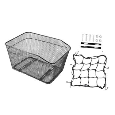 Imagem de YIJU Cesto traseiro para bicicleta, organizador de carga para bicicletas, cesto traseiro para compras.