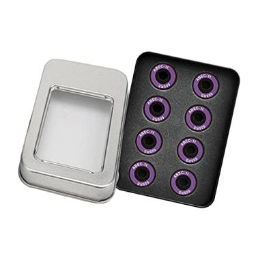 Imagem de Almencla Rolamentos De Cerâmica Para Skate De Velocidade Com Blindagem 608 Rs Abec-11 Conjunto De 8 Unidades Para Patinetes De Skate, Roxa