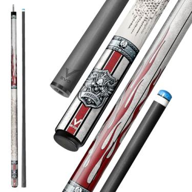 Imagem de Taco de sinuca EVO Freedom de fibra de carbono, bastão profissional de baixa deflexão para adultos, ponta padrão TIME de 12,5 mm, eixo de fibra de carbono de 73,7 cm, junta Rad 3/8-8, aderência de