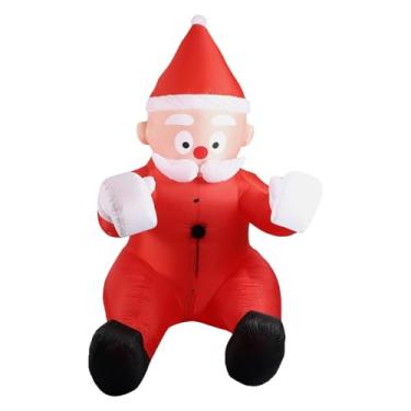 Imagem de Fancyes Papai Noel inflável de 3 metros para pendurar na janela, jardim ou quintal durante as férias. Ideal para decoração externa.