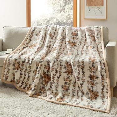 Imagem de Nestl Cobertor de vison coreano king size - cobertor coreano de lã de veludo de 5,4 kg - cobertor de inverno quente e grosso de 2 camadas - resistente a rugas e desbotamento - 213 x 234 cm (bege)