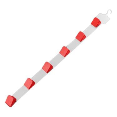 Imagem de XLWLLNJ Suporte lateral para exposição de produtos no varejo com 6 clipes, organizador de salgadinhos embalados, acessório para prateleira de exibição de, Vermelho