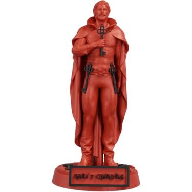 Imagem de Estátua Exu 7 Chaves Umbanda Candomblé (Cor Sanguis Obscurus)