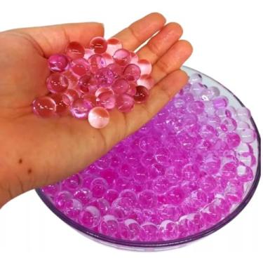 Imagem de Bolinhas de Gel que Crescem na Água Ideal para Decoração de Vasos Festas, Plantas e Artesanato 20g cada - Brucaro Prime (Rosa)