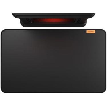 Imagem de Viesembo Tapetes de lareira resistentes ao fogo, tapetes de lareira à prova de fogo para ambientes internos, tapete protetor de fogueira, almofada de lareira para fogão a lenha e lenha, tapete para