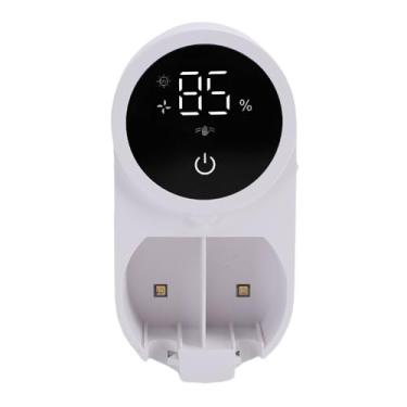 Imagem de AUNMAS Limpador de Escova de Dentes de Montagem na Parede, Suporte de Escova de Dentes Recarregável Com Abertura Automática de Porta e Bateria de Longa Duração para Banheiros Familiares (WHITE)