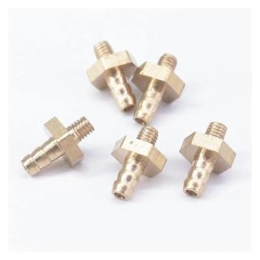 Imagem de LOT 5 Mangueira Barb I/D 3 mm x M3 rosca macho métrica acoplador de latão conector de emenda