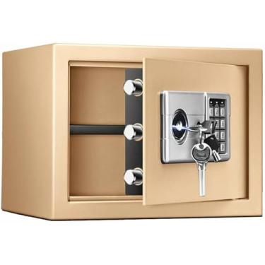 Imagem de Cofre digital para casa, estrutura de liga de aço forte, caixa de segurança de ajuste de senha e chave