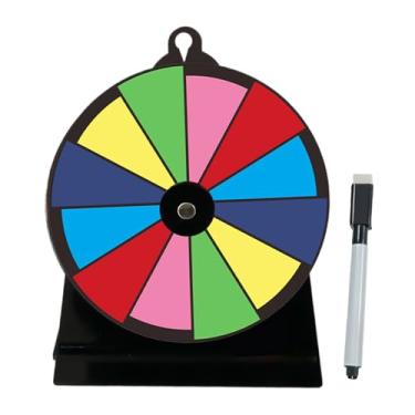 Imagem de Roda giratória para prêmios | Roda giratória de mesa com suporte para a fortuna | Toca-discos reutilizáveis da sorte para festas, supermercados, apresentações, feiras, eventos de arrecadação de fundos