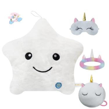 Imagem de KAHEAUM Throw Pillows for Couch Bed Christmas Home Living Room Decor Sofa Cushion Chair Back Car Seat Birthday, Cute Soft Decorative Plush Star Pillow Inserts, White Throw Pillow Set