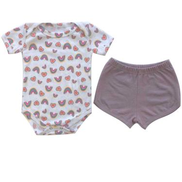 Imagem de Conj body E short arco iris manga curta