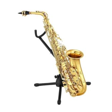 Imagem de Saxofone Saxofone Profissional Saxofone Alto E Flat Gold Lacquer Alto Sax Iniciante Kit Completo com Estojo de Transporte para Saxofone