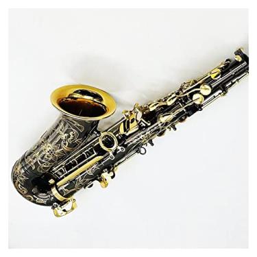 Imagem de Saxofone alto profissional Sax EB padrão esculpido à mão instrumento musical sax alto
