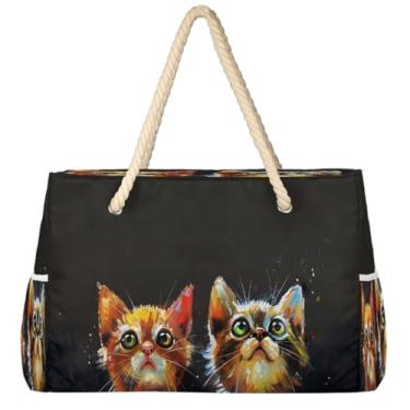 Imagem de hongjinglin Bolsa de praia grande, leve, dobrável, com balão fofo, unicórnio, piscina, bolsa de ombro, Cor 8, Large