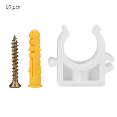 Imagem de Braçadeira de tubo Combinação em forma de U Clipes fixos com parafusos Material PPR resistente para tubo de água Tubo de gás Tubo de cabo Suporte de tubo de PVC 16mm 20mm 25mm (20mm + parafuso 20pcs)