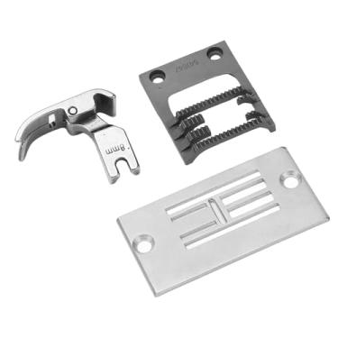 Imagem de Acouto Conjunto de Placa de Agulha de Costura Atualizado - Substituição de Placa de Agulha de Aço Inoxidável 20U Com Cão de Alimentação e Calcador Máquinas de Costura Industriais Em Zigue-zague - Durável, Fácil de Instalar, Alto