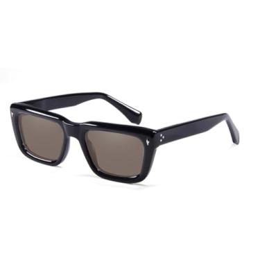 Imagem de JRLLFD Óculos de sol retangulares masculinos de luxo punk, óculos escuros grossos com proteção UV400 (1)