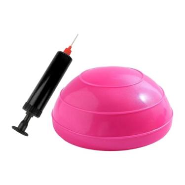 Imagem de Dynwave Bola de equilíbrio inflável portátil de 16 cm de diâmetro, versátil, antiderrapante, para treinamento de força em casa e na academia, Rosa Vermelha
