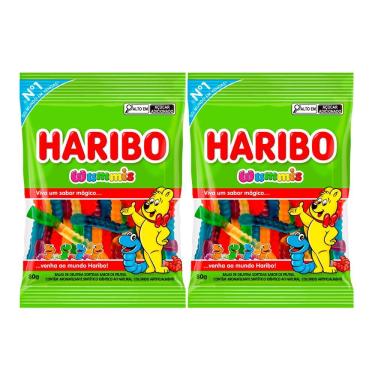 Imagem de Kit 2 Balas de Gelatina Haribo Wummis 80g