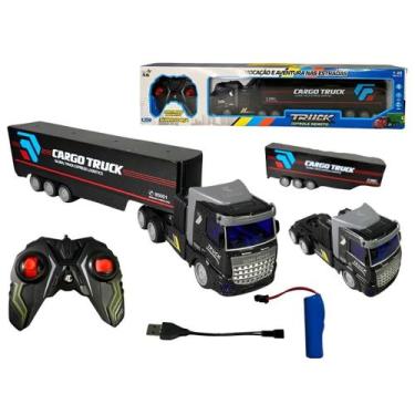 Imagem de Caminhao Truck Preto Brinquedo Que Encanta - GBG STORE